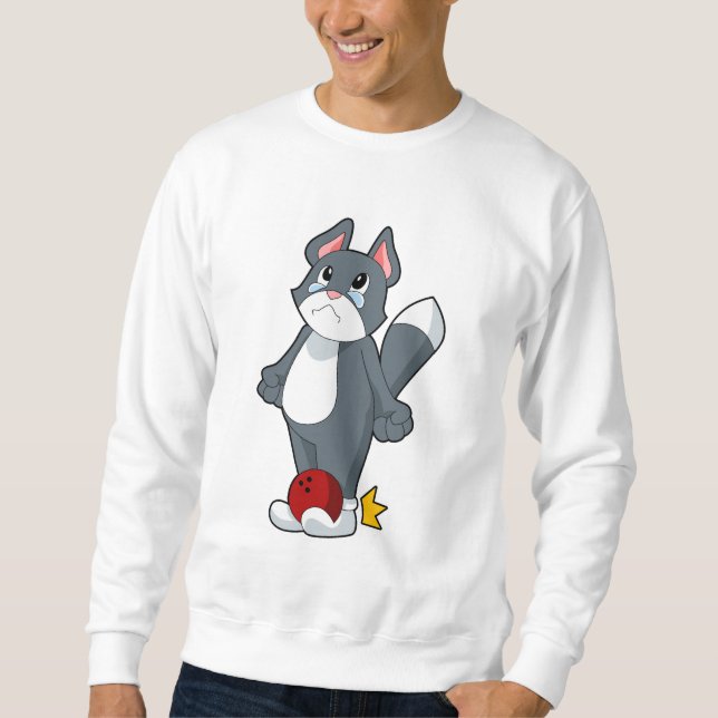Cat Bowling Bowling ball Sweatshirt (Front)
