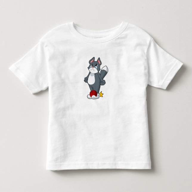 Cat Bowling Bowling ball Toddler T-shirt (Front)