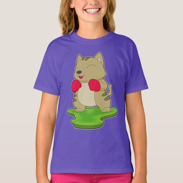 Cat Boxer Boxing gloves Boxing T-Shirt (Front)