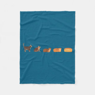 Cat bread loaf evolution funny cat mom cute kitten fleece blanket