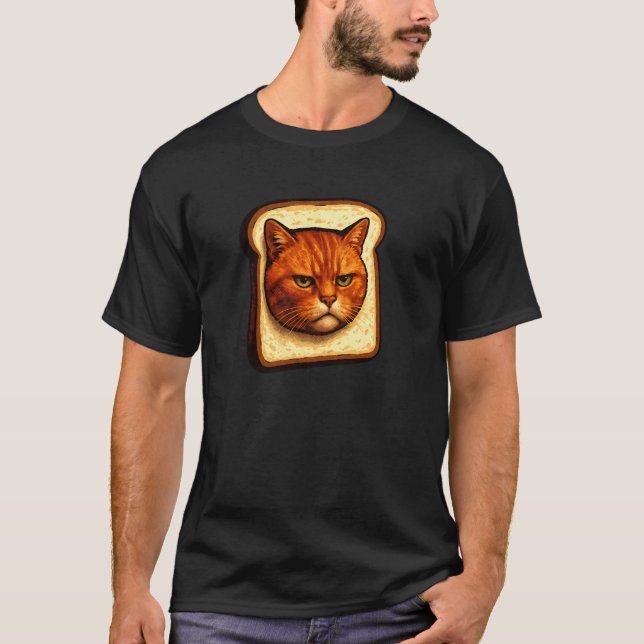 Cat Breading Funny Meme T-Shirt (Front)