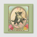 Cat Bride and Groom Wedding Day Magnet<br><div class="desc">Vintage image of Bride and Groom cats complete with bouquet,  veil and top hat. A sweet vintage image to share.</div>