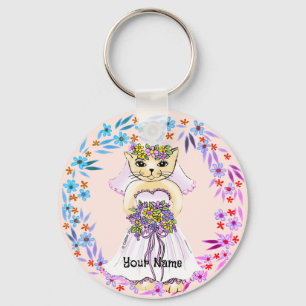 Cat Bride Keychain