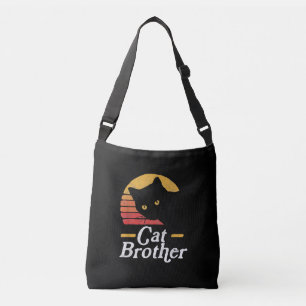 Cat Brother Vintage Style Retro Gift For Cat Lover Crossbody Bag