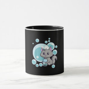 Cat Bubble Tea Gift   Funny Boba Tea Cats Design Mug