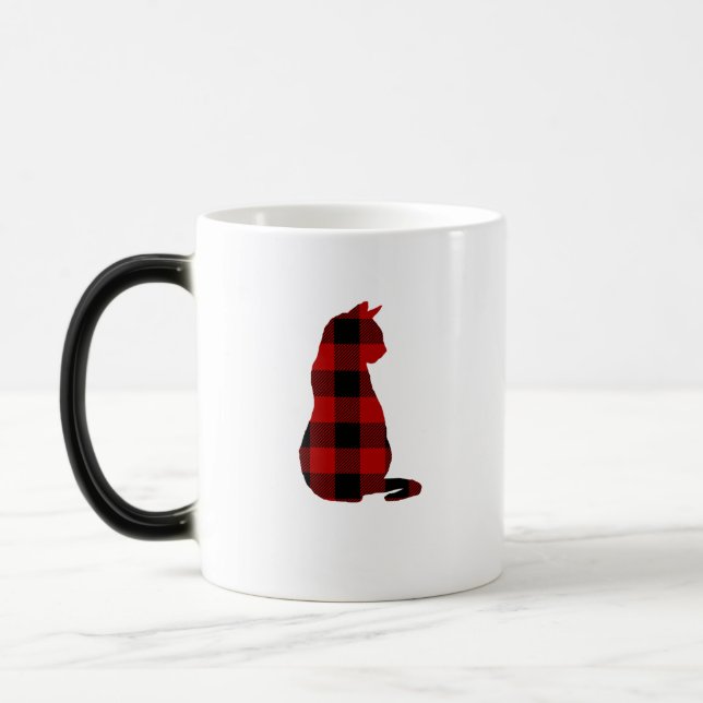 Cat Buffalo Check Pattern Mug (Left)