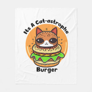 Cat Burger 1 Fleece Blanket