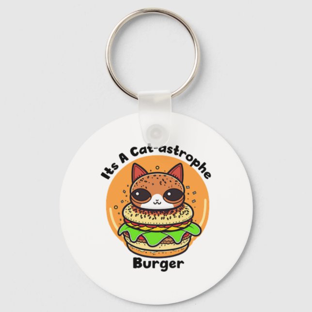 Cat Burger 1 Keychain (Front)