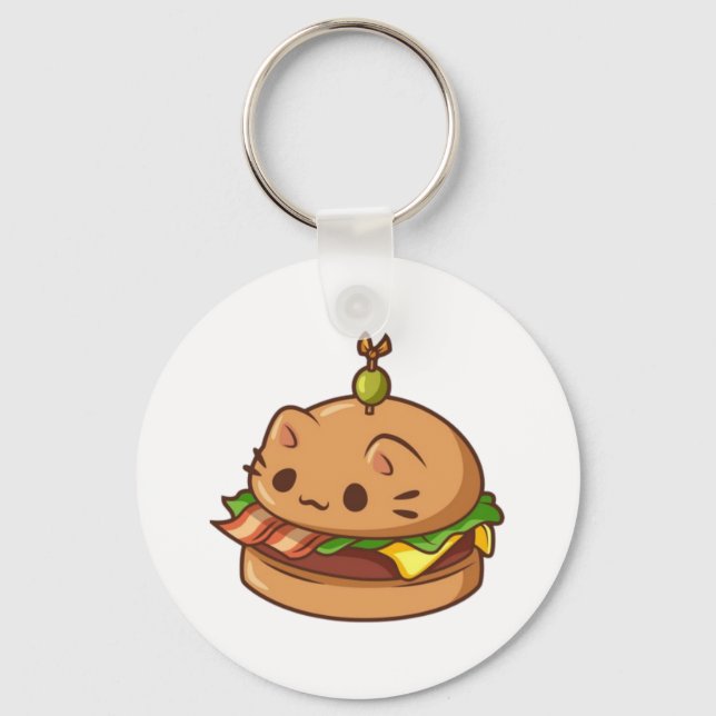 Cat Burger 2 Keychain (Front)