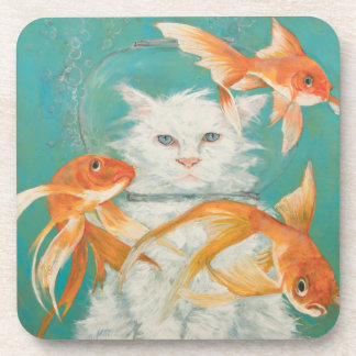 Cat Burglar Hard Plastic Coaster