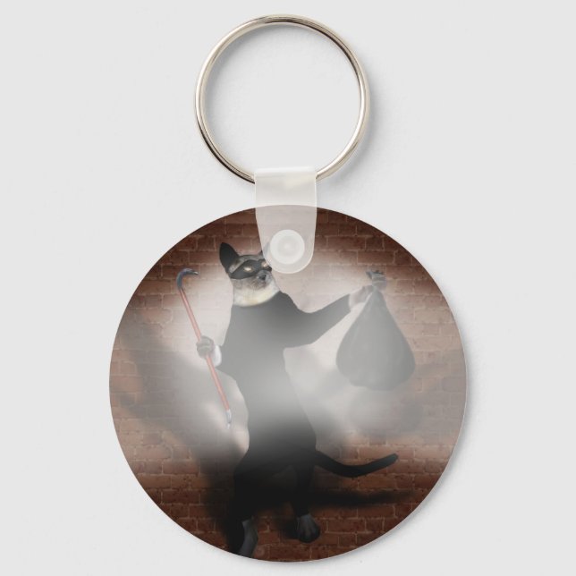 Cat Burglar Keychain (Front)