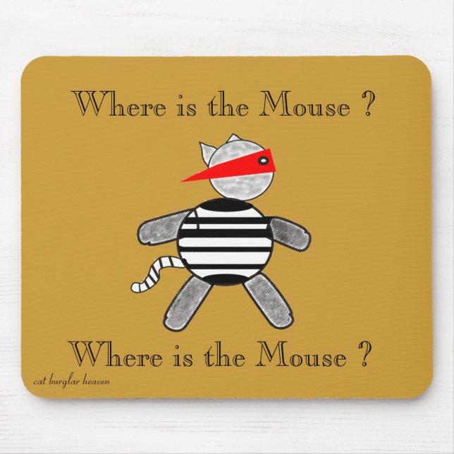 Cat Burglar Mouse Pad (Front)