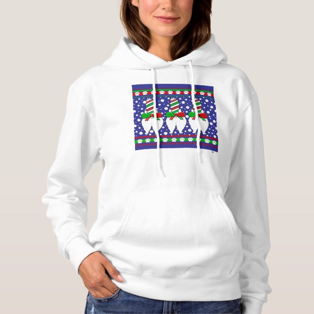 Cat Butt Christmas Green Hoodie (Front)