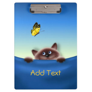 Cat & Butterfly Clipboard