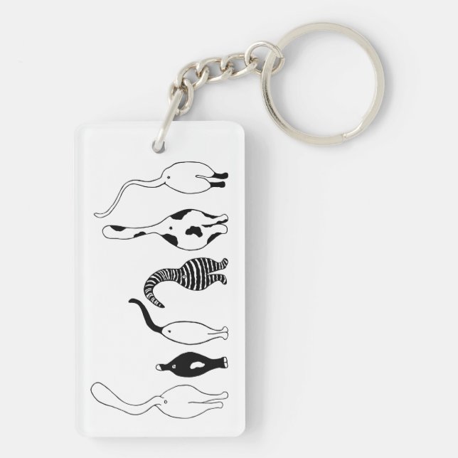 Cat Butts Keychain (Back)