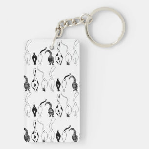 Cat Butts Pattern Keychain