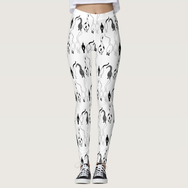 Cat Butts Pattern Leggings (Front)