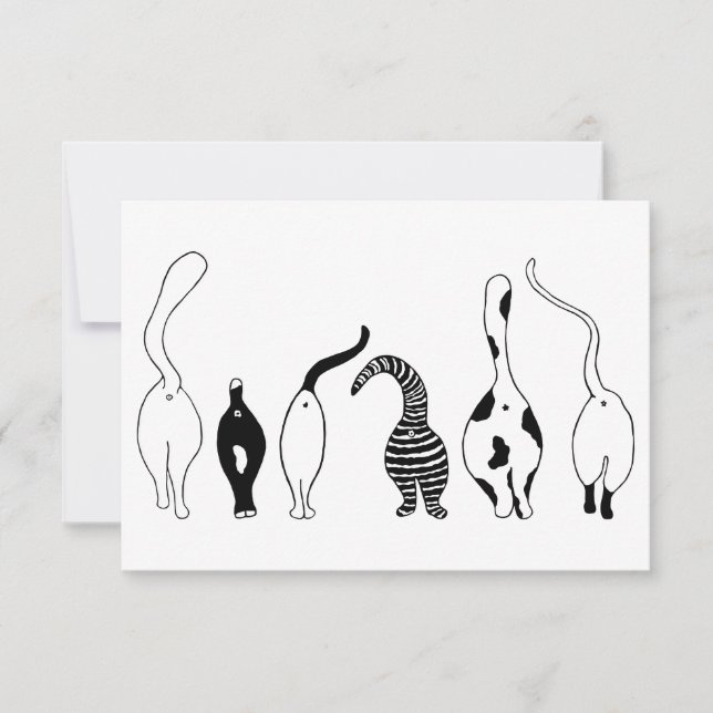 Cat Butts Thank You Card (Front)