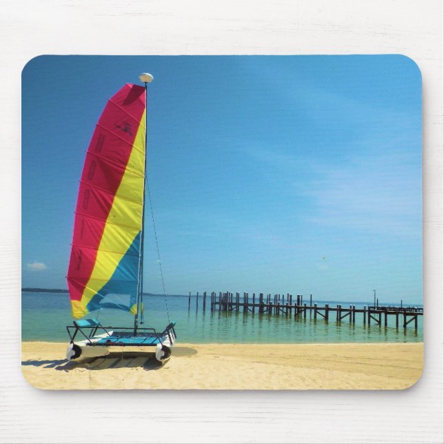 Cat by the Sea  -  Sailing Mousepad (Front)