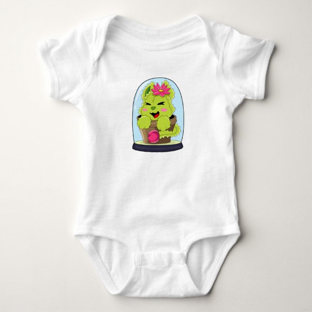 Cat Cactus Baby Bodysuit (Front)