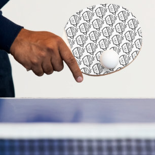 Cat Cafe pattern Ping Pong Paddle