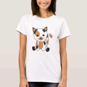 Cat Calico Tri-colour Kittens Cute Cats T-Shirt