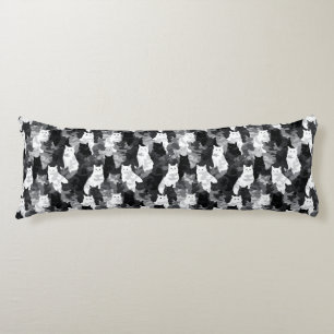 Cat Camouflage Botanical Home Decoration Artistic  Body Pillow