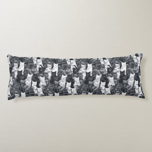Cat Camouflage Bouquet Decorative Design Victorian Body Pillow