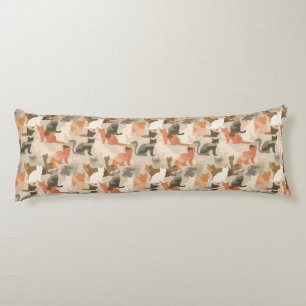 Cat Camouflage Flower Beach House Decor Unique Bed Body Pillow