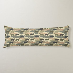 Cat Camouflage Nature Home Styling Timeless Wedge Body Pillow