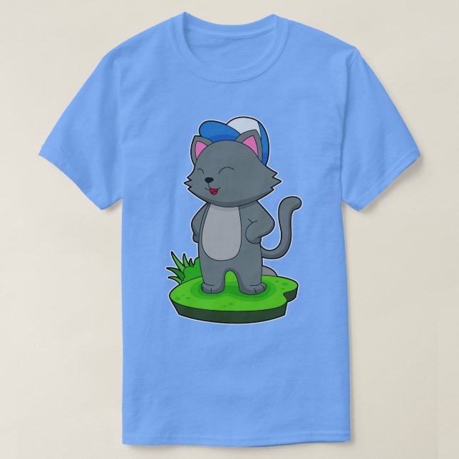 Cat Cap  T-Shirt (Design Front)