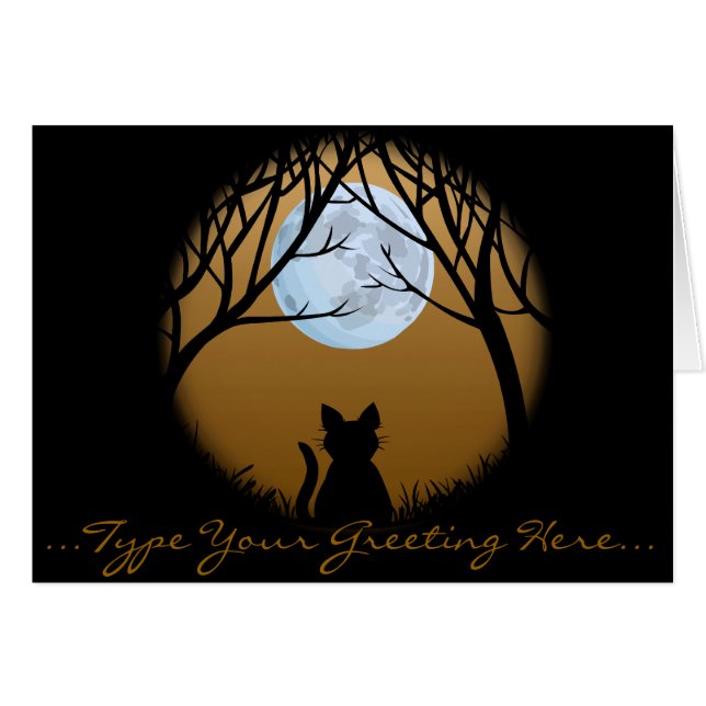 Cat Cards Custom Cat Lover Cards Personalize (Front Horizontal)