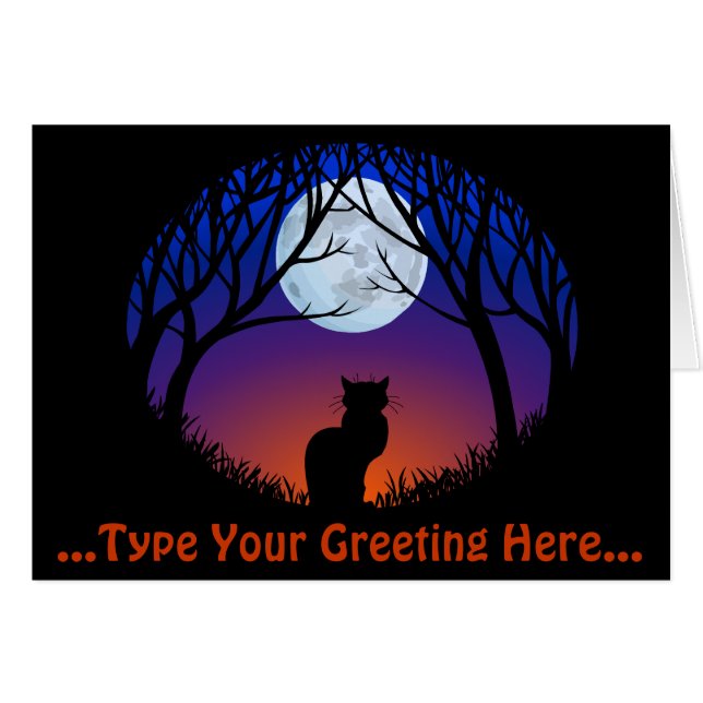 Cat Cards Custom Cat Lover Cards Personalize (Front Horizontal)