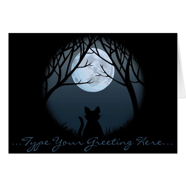 Cat Cards Custom Cat Lover Cards Personalize (Front Horizontal)