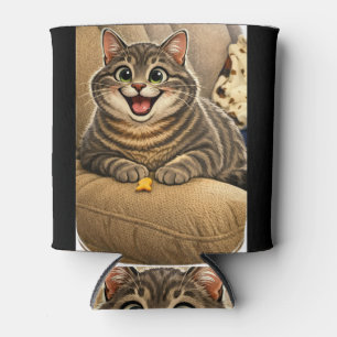 Cat caricature can cooler