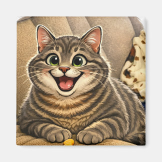 Cat caricature  magnet