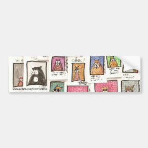 Cat Cartoon Bumper sticker