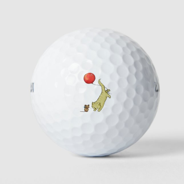 Cat Cat And Mouse Cute Cute Cat Cute Cats Mouse Golf Balls (Front)