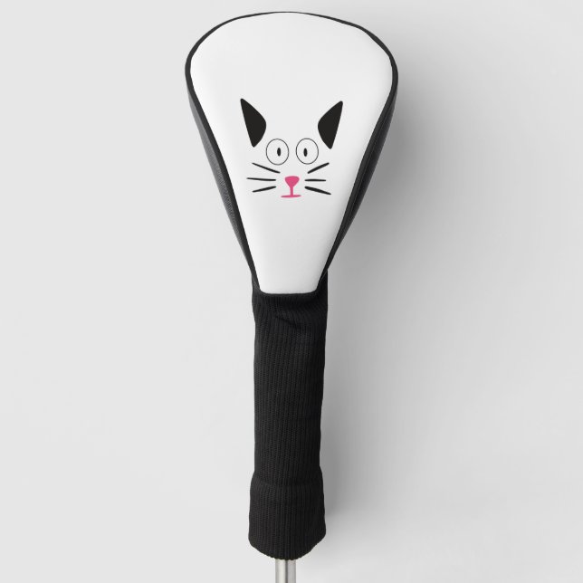 Cat; Cat face; Friendly cat Golf Head Cover (Front)