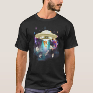 Cat Cat Graphic Galaxy Cat Cat UFO T-Shirt