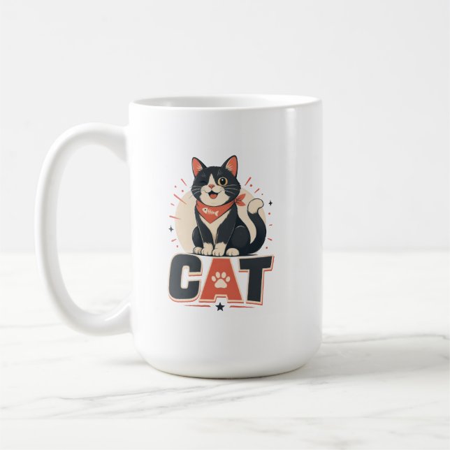 Cat, cat lover  coffee mug (Left)