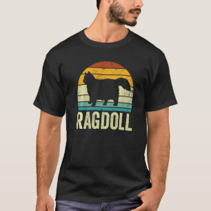 Cat Cat Mom Kitten Daddy Fur Parent Retro Ragdoll T-Shirt