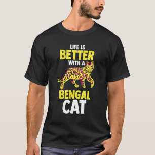 Cat  Cat Mommy  With A Bengal Cat T-Shirt