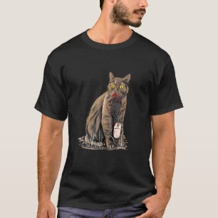 Cat Catch Computer Mouse T-Shirt