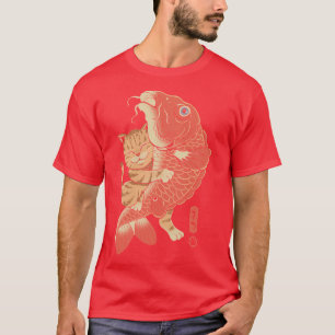 Cat Catching Carp T-Shirt
