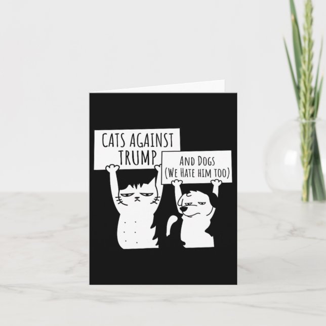 Cat Cats And Dogs Against Trump  Card (Front)