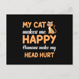 Cat Cats Cat Lover Pet Kitten Cute Funny Gift Idea Postcard
