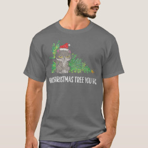 Cat Cats Christmas Tree Christmas Tree Hangover T-Shirt