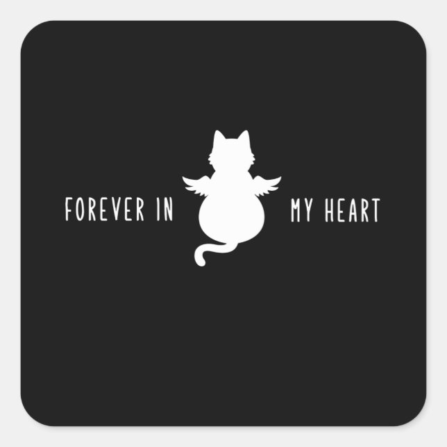 Cat Cats Farewell Missing Dead Gift Idea Square Sticker (Front)