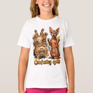 Cat Cat's Two Divas, One Stare Funny Feline Pets T-Shirt